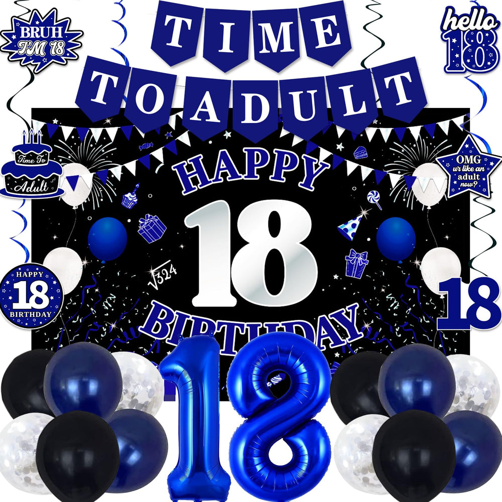 TAOTOSUNE Time To Adult banner for bold 18th birthday photos