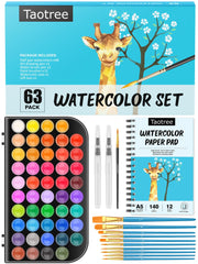 Taotree watercolor paint set with 48 colors for vibrant artwork