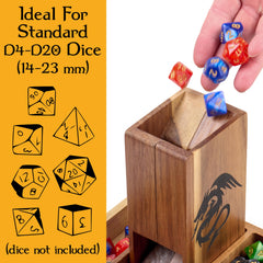 Tapeera spacious 9x6 inch dice tray ready for multiple dice.