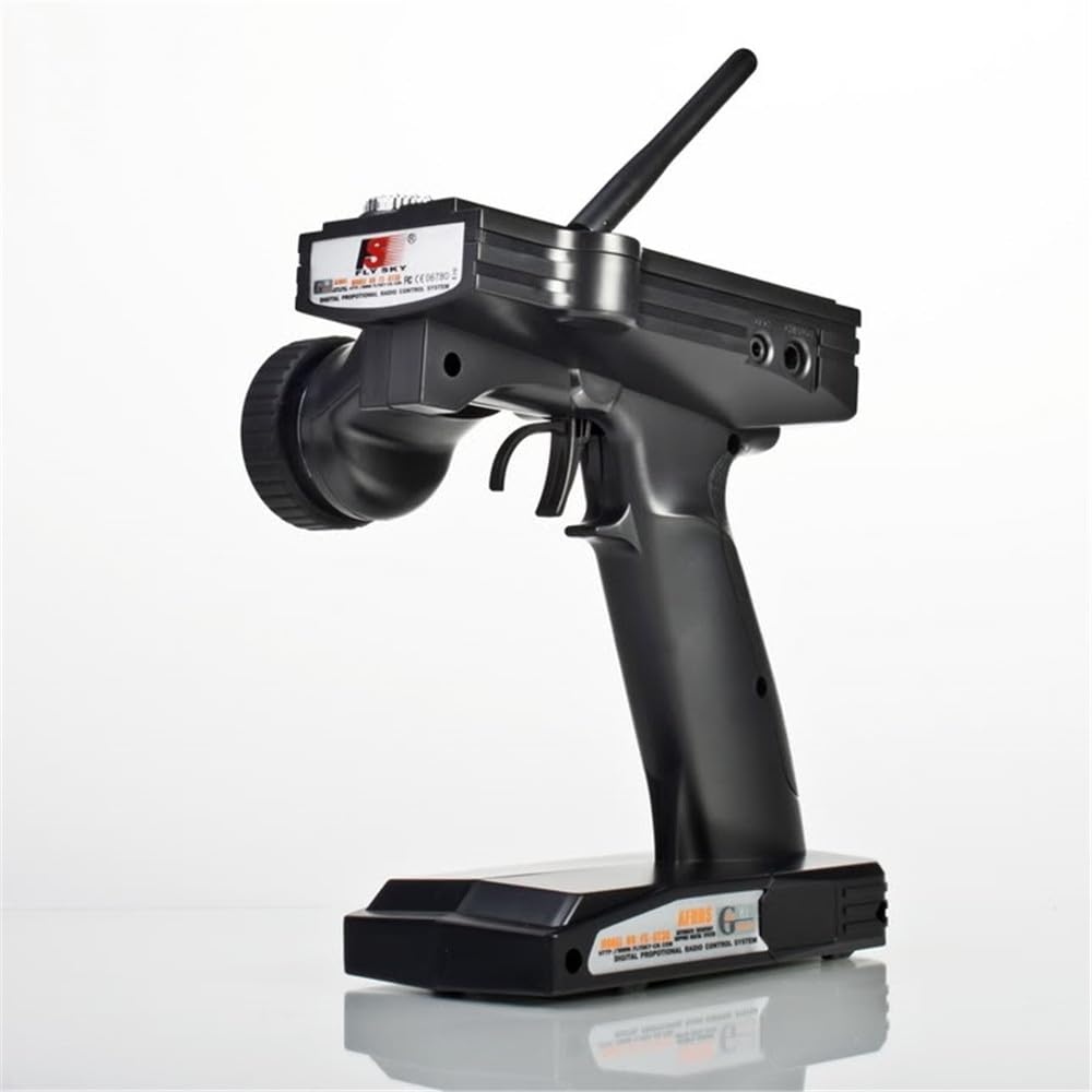 Targethobby FS-GT3B in-action handheld use for responsive steering.