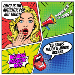 Tarotika Pop Art Deck card visual 2 highlights bold colors for quick interpretations.