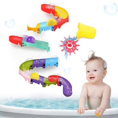 taseyok toddler bath toys ball slide track sparks imaginative bath play