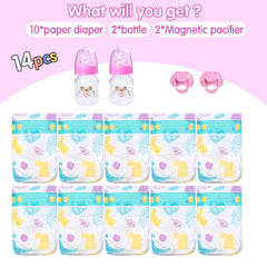 TatuDoll reborn doll feeding bottles 2-pack for pretend feeding
