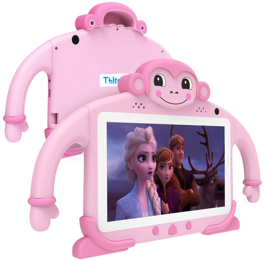 Tbltaca Kids Tablet 7 front view with kid-friendly learning display.