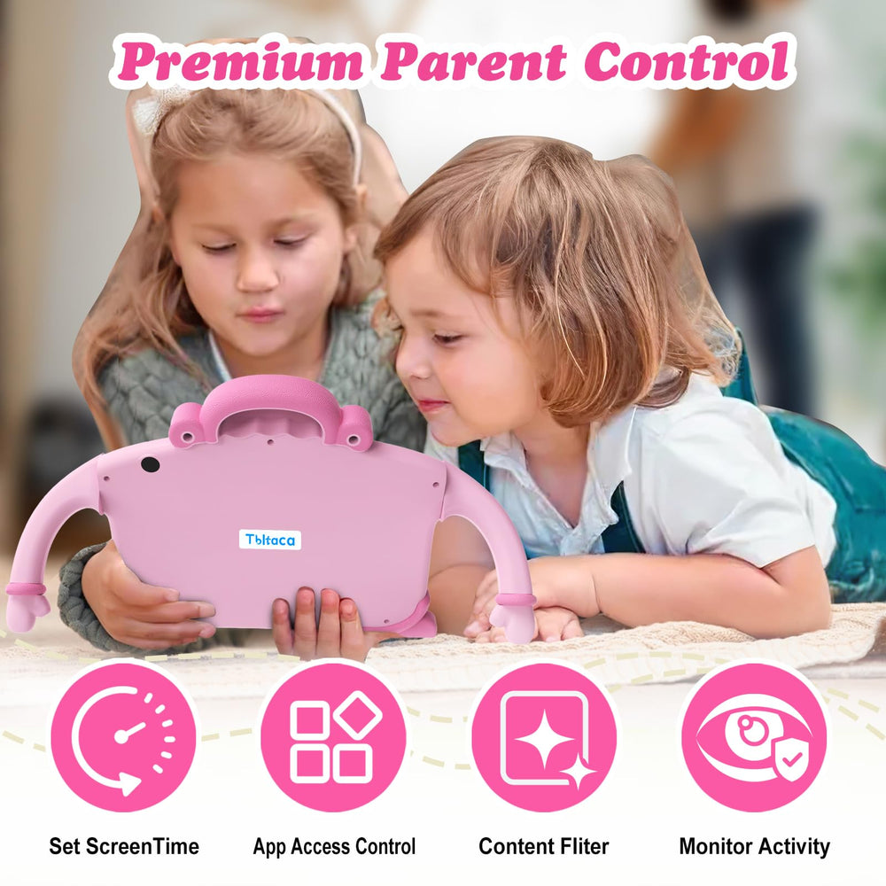 Tbltaca Kids Tablet educational content screen features iWawa learning modules.