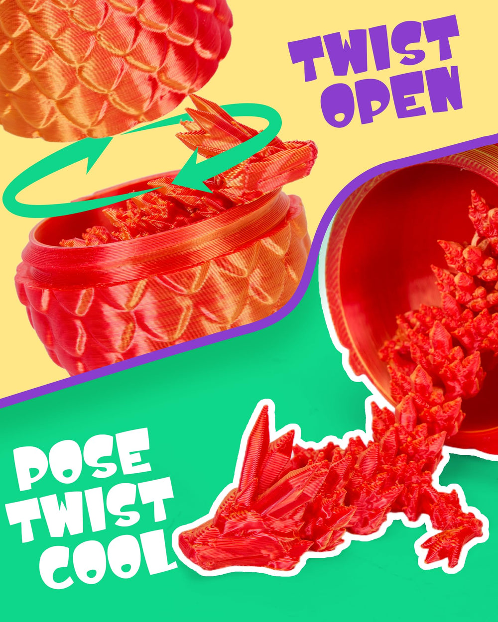 TBOLINE dragon egg opened reveals dragon inside for imaginative play