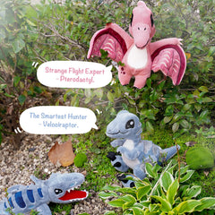 TCBunny pink dinosaur plush makes a gift ready present