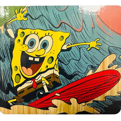 Child assembles SpongeBob puzzle to develop focus and fine motor skills