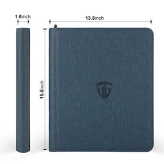 TCGUARD binder with top loader cases stores multiple card types.