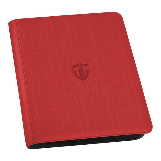 TCGUARD Toploader Binder red with shield design protecting collections.