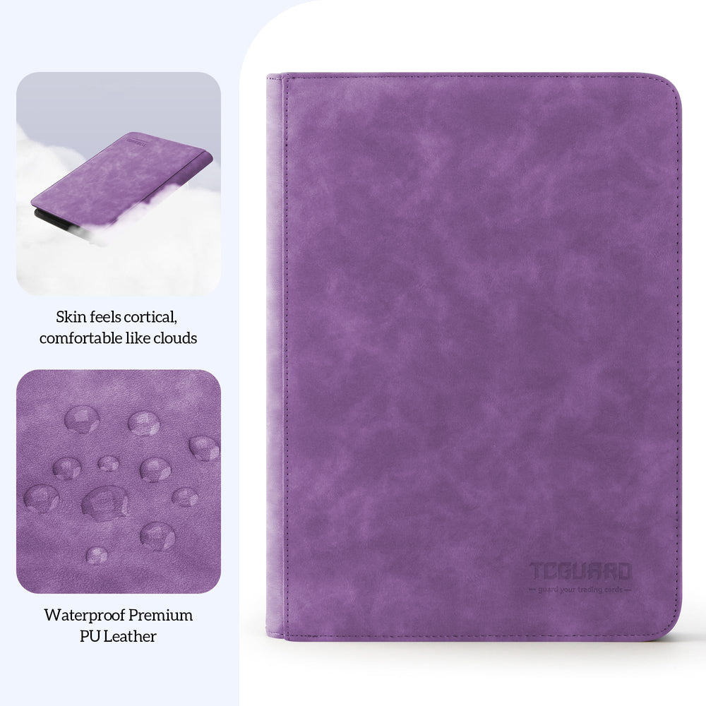 TCGUARD side-loading pocket binder enables quick access and safe trading