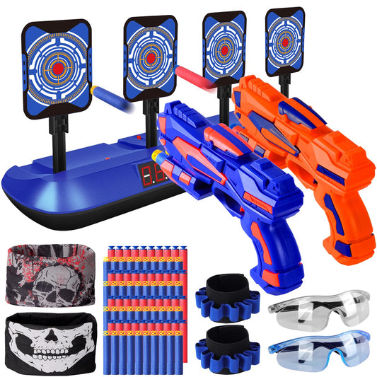 TCSPOTO 2-pack foam dart guns with digital target for engaging at-home play