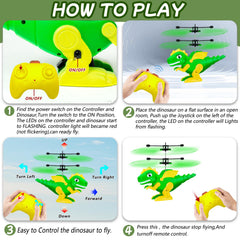 Tcvents dinosaur flying toy LED lights for dramatic night-time flight