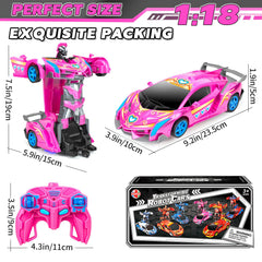 Tcvents Princess 2-in-1 RC car side view showing dual car and robot modes