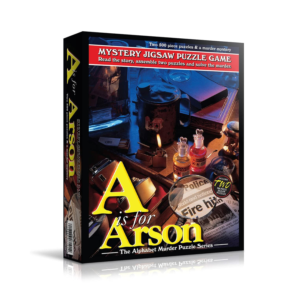 TDC Games Alphabet Mystery Puzzle cover invites curious adults to begin a brain-teasing session.
