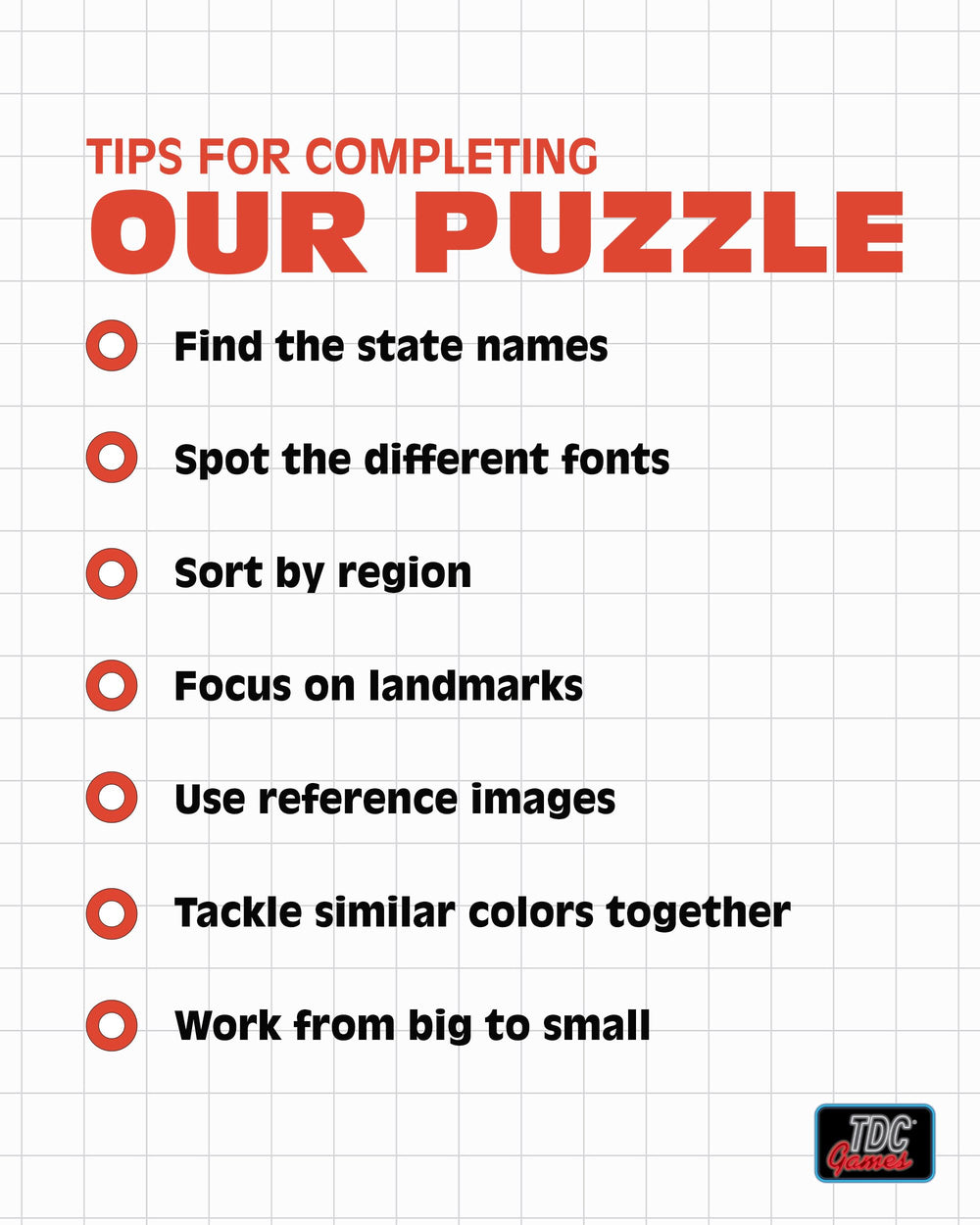TDC Games roadtrip design 1000-piece puzzle, immersive challenge for mindful evenings.