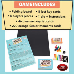 TDC Games Senior Moments family gathering: fuels laughter and storytelling during holidays.