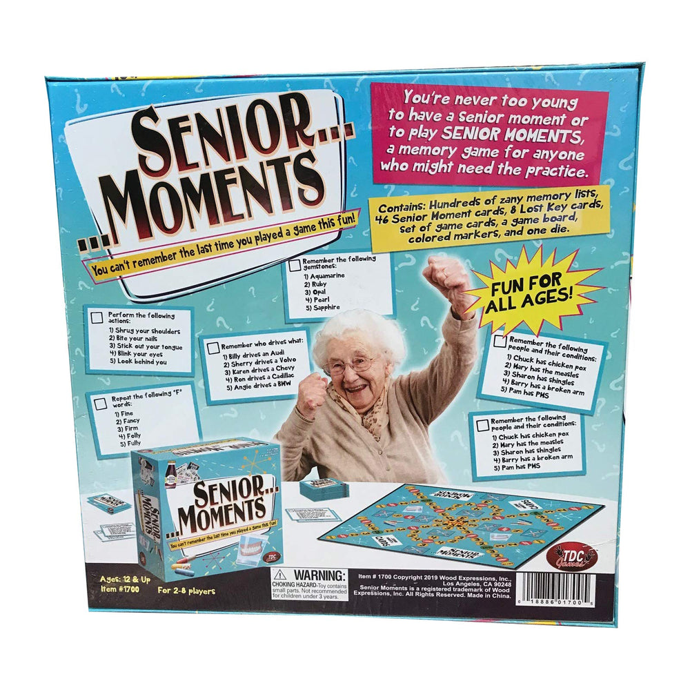 TDC Games Senior Moments holiday tradition: creates memorable family rituals year after year.