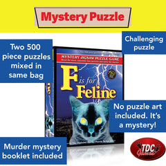 TDC Games two 500-piece puzzles in one bag, perfect for collaborative evenings.