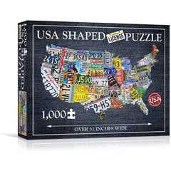 TDC Games unique USA shape adds novelty to a shared puzzle session.