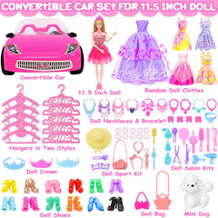 TDDS9 doll dress collection with fancy and regular outfits