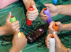 Teacher's Choice console requires 2 AAA batteries for convenient setup