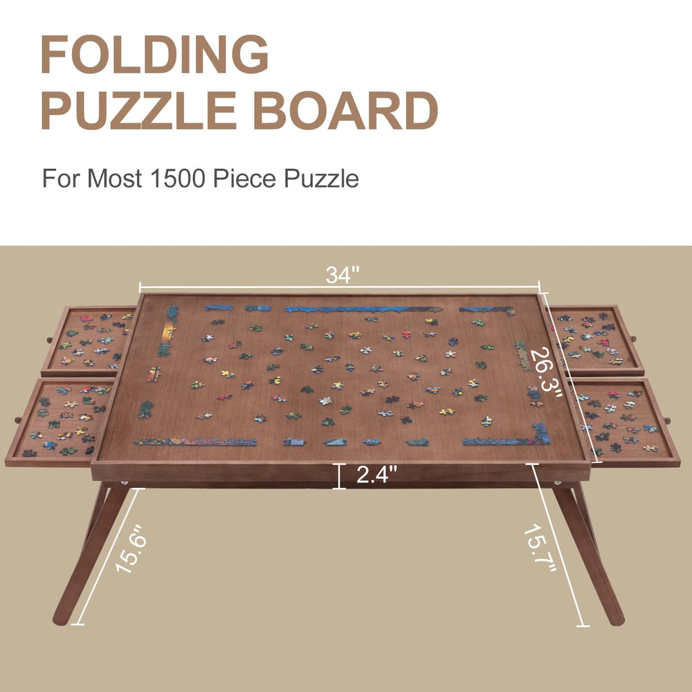 TEAKMAMA puzzle board solid wood construction for durable use.