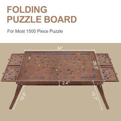 TEAKMAMA puzzle board solid wood construction for durable use.