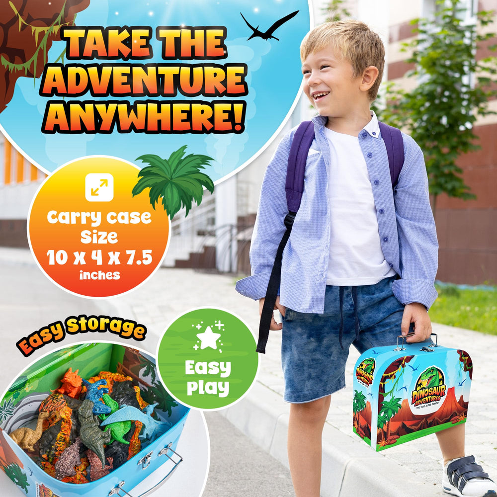 Team Power eight dinosaur figures provide durable, detailed playmates for creative adventures