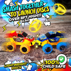 Team Power Pull-back motors in action demonstrate easy kid-powered gameplay.