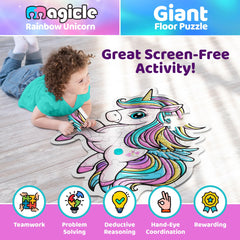 Team Power Vibrant rainbow unicorn artwork sparks creativity and color-rich play.