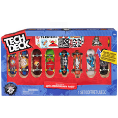 Tech Deck 25th Anniversary 8-pack assembled boards with authentic branding.