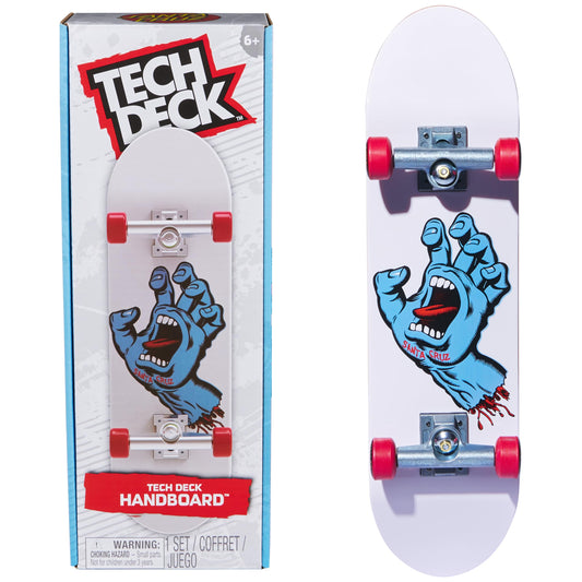 Tech Deck Santa Cruz handboard assembled for authentic finger tricks