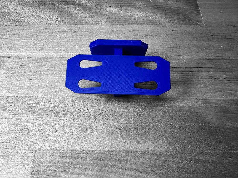TechConnext 4-Pack blue wall mount supports Hot Wheels and other 1/64 cars with secure placement.