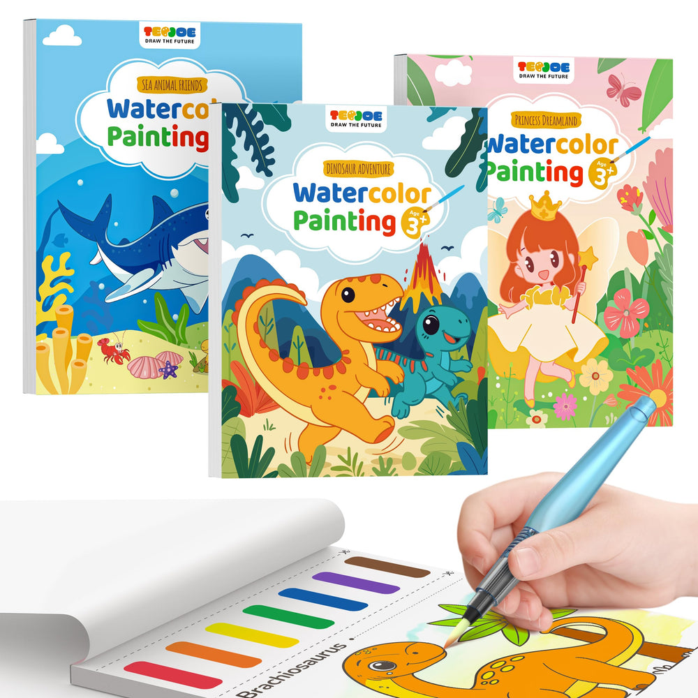 TECJOE forest animals page for safe, creative painting.