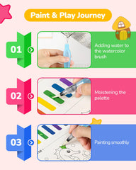 TECJOE six-brushes set supports steady grip and precise brushwork for kids.