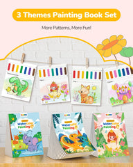 TECJOE dinosaur series watercolor book set sparks playful painting stories