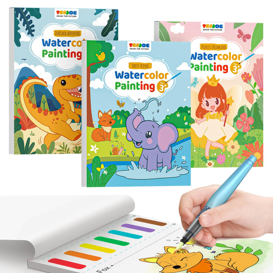 TECJOE forest series watercolor books for kids offering vibrant woodland coloring