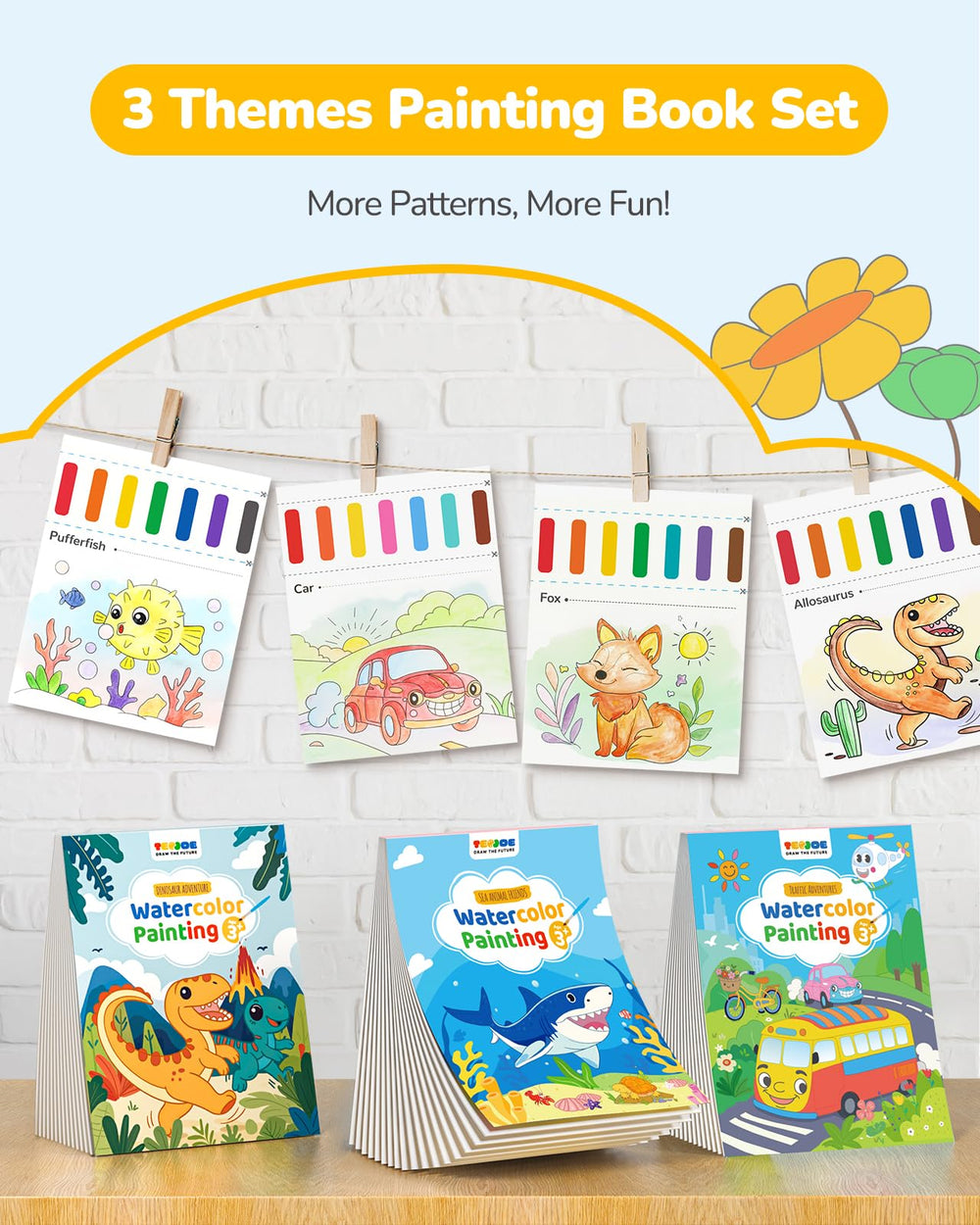 TECJOE dinosaurs painting book invites bold colors and storytelling through art.