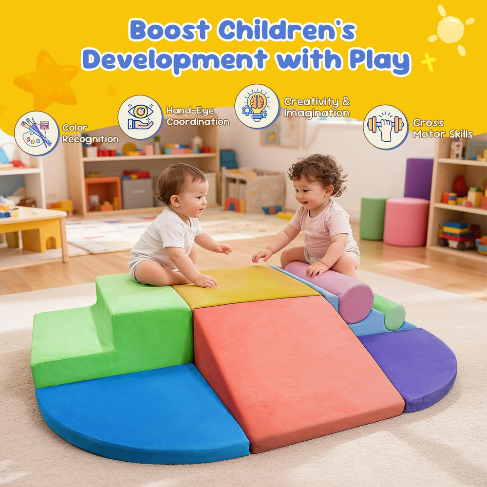 Teckid Toddler Climbing Toys square block inspires imaginative construction