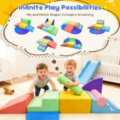 Teckid Toddler Climbing Toys triangle slide offers gentle sliding fun