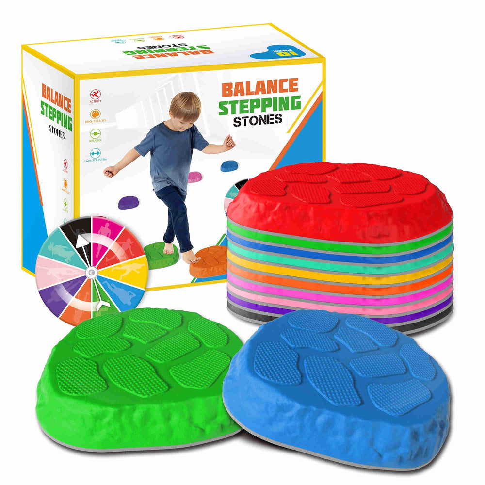 TECKMICO stepping stones textured surface supports confident steps for toddlers indoors or outdoors.