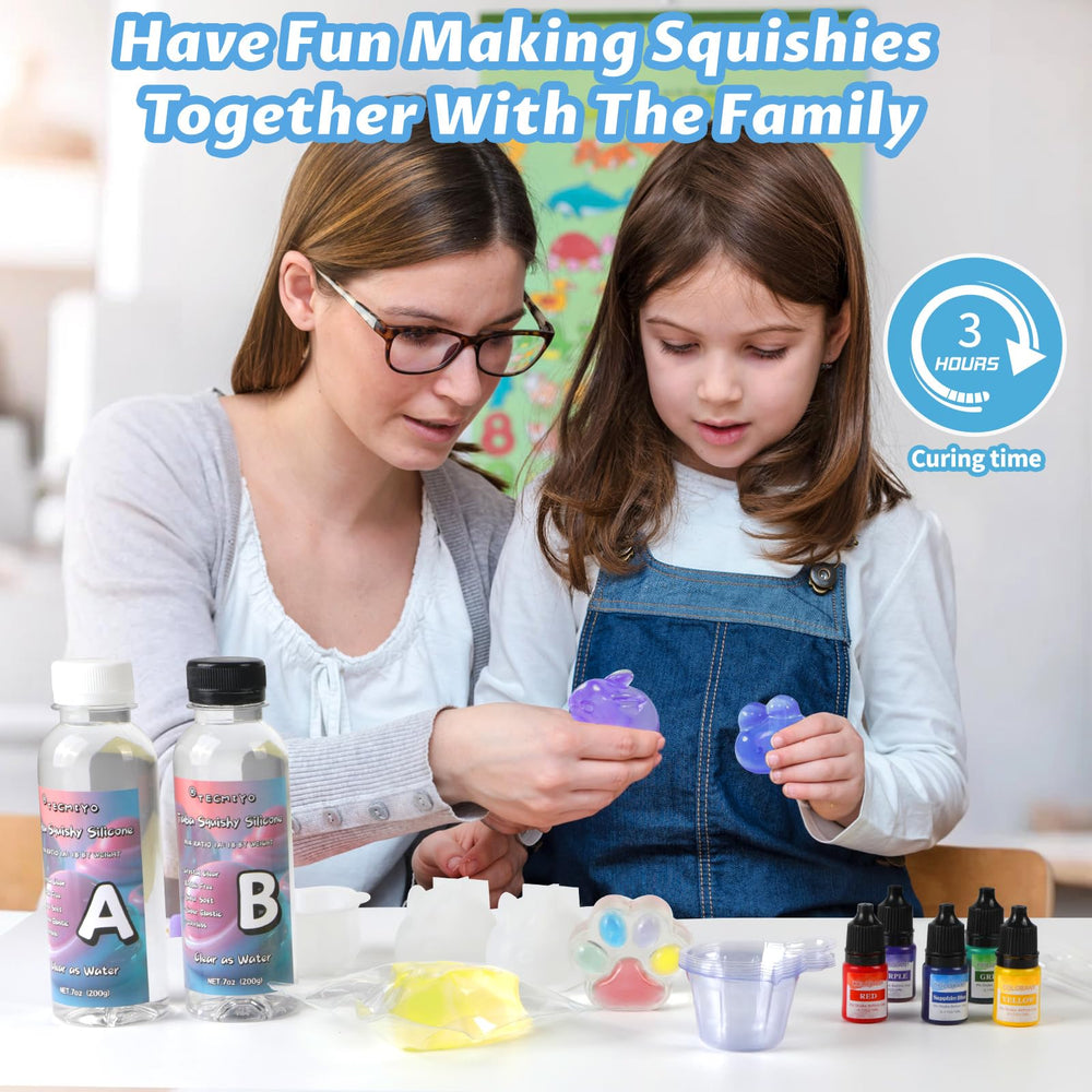 TECMIYO Taba DIY kit cute bunny mold for colorful transparent crafts