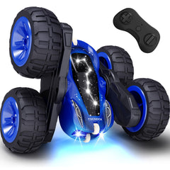 Tecnock RC car with blue star design, front view for standout visuals.