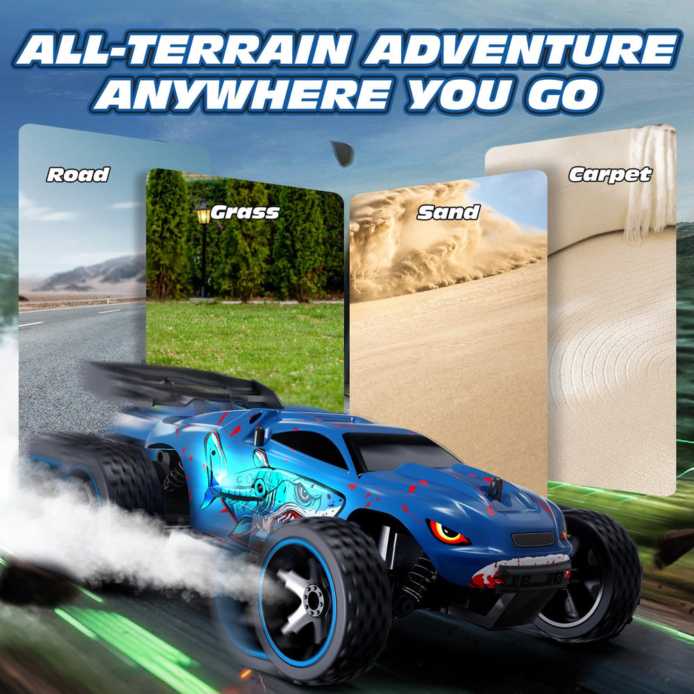 Tecnock RC car shark design stands out with durable exterior