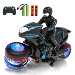 Tecnock RC Motorcycle with LED lights for dazzling indoor and outdoor play.