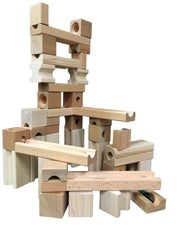 TEDCO Blocks and Marble Run assembly area encourages creative problem solving during free play.