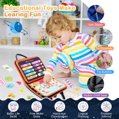 Teefrye Busy Book gear learning encourages problem solving with rotating cogs