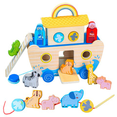 Teekdeer Noahs Ark Toy Ark promotes imaginative play for toddlers.