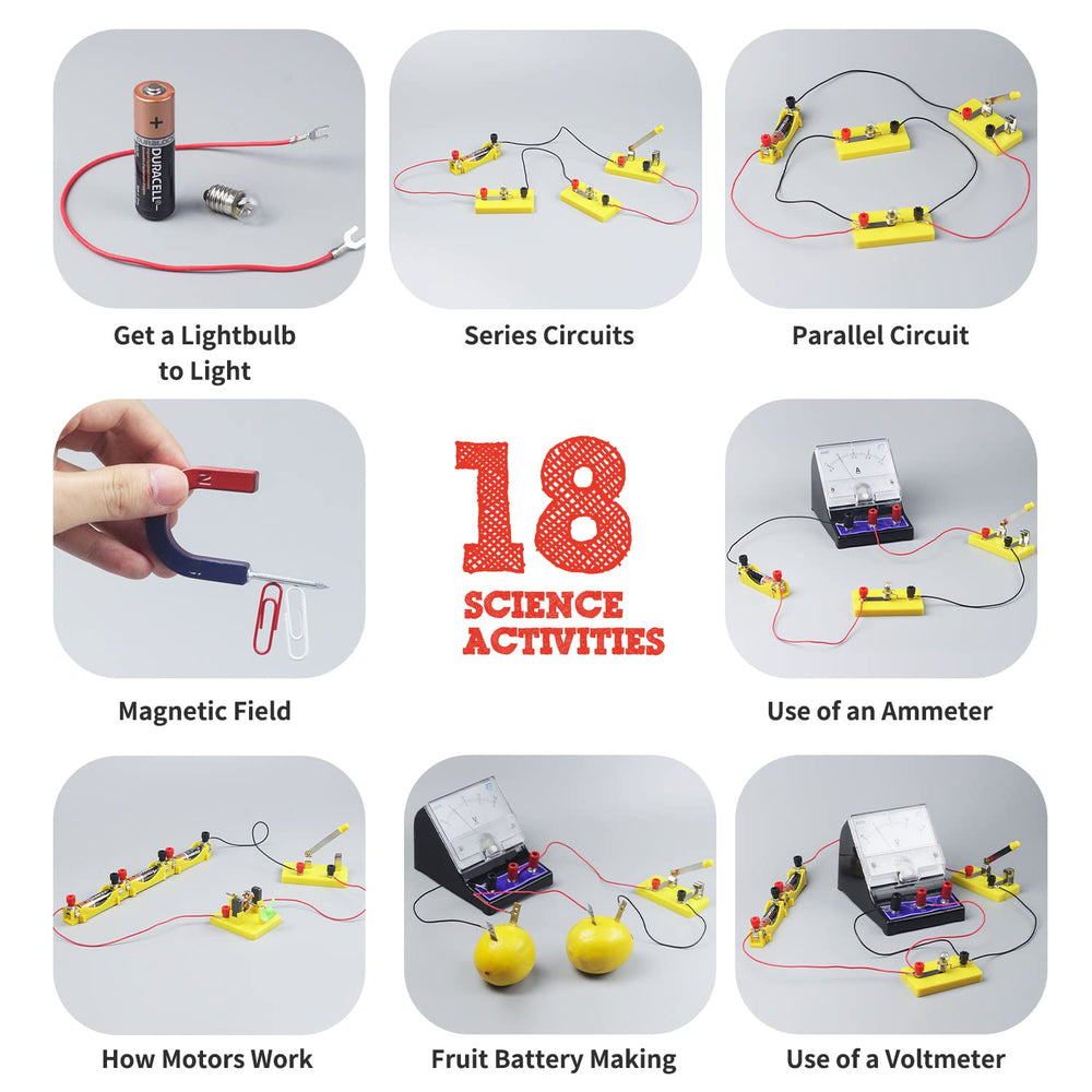 Teenii kit components laid out for STEM exploration.